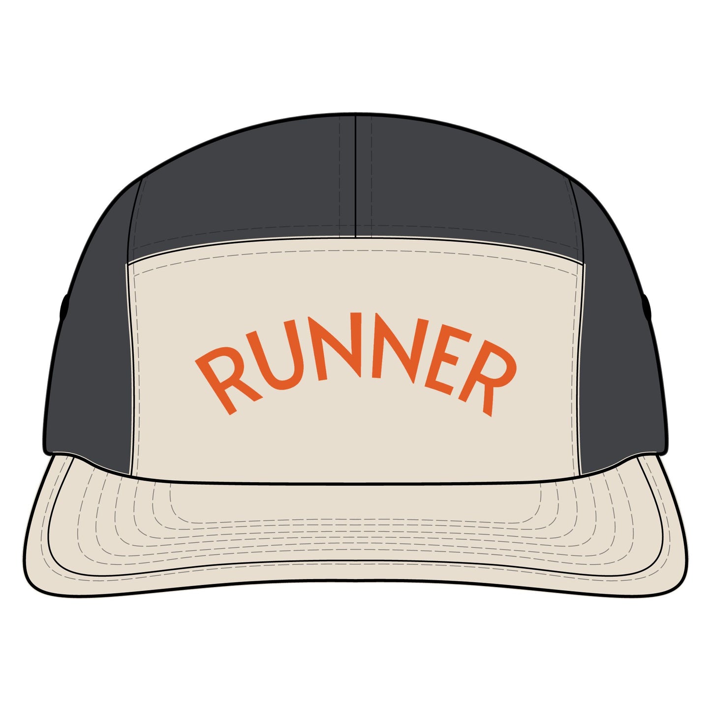 Runner Nylon Cap — Two-Tone Lightweight Running Hat